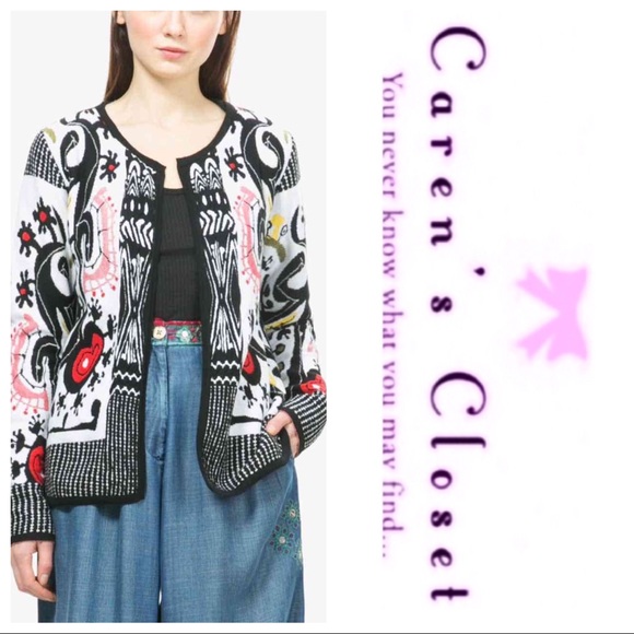 Disigual By C Lacroix Stretch Knit Graphic Dress - Picture 6 of 8